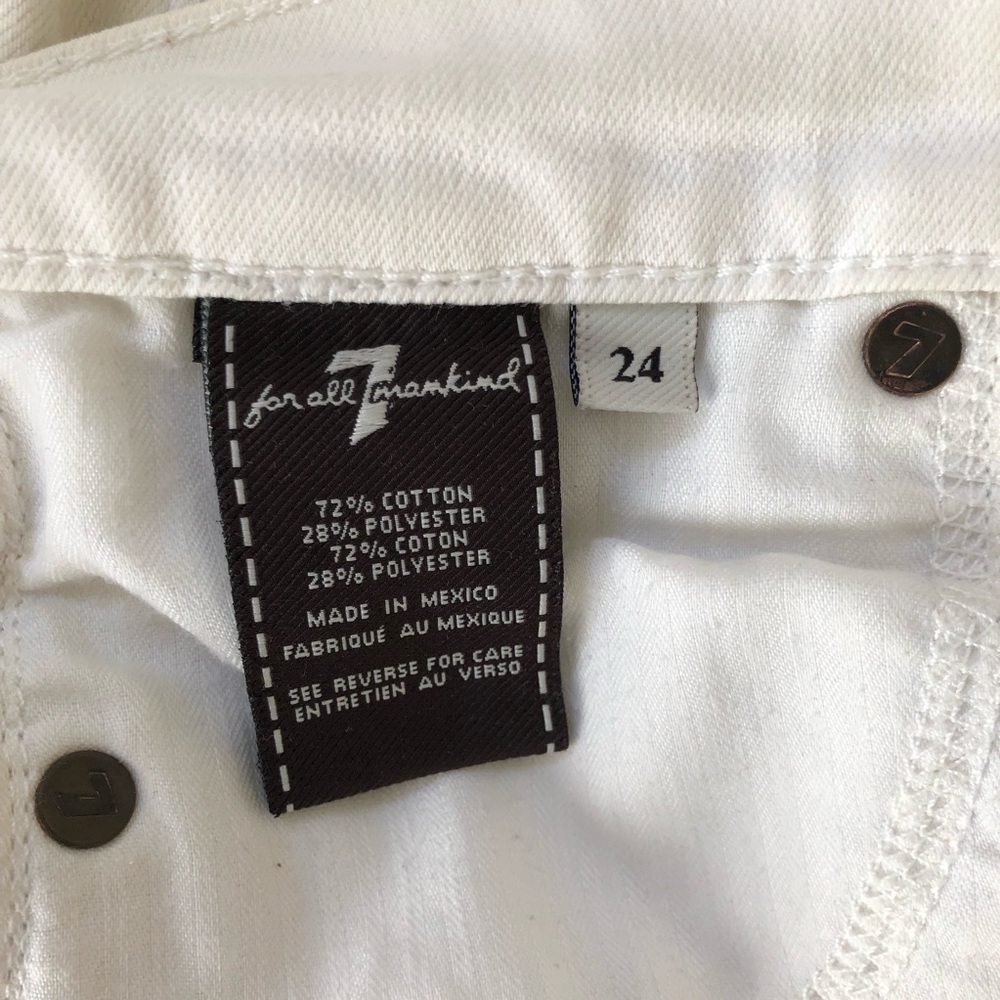 7 for All Mankind Roxanne White Skinny Jeans - Picture 6 of 7